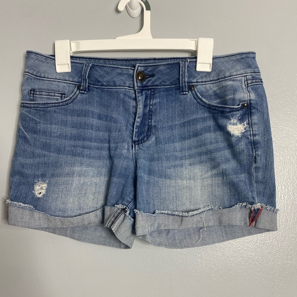 women’s blue jean shorts